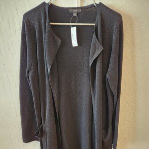 Women's Jcrew Juliette collarless sweater-blazer in linen blend - black - size S